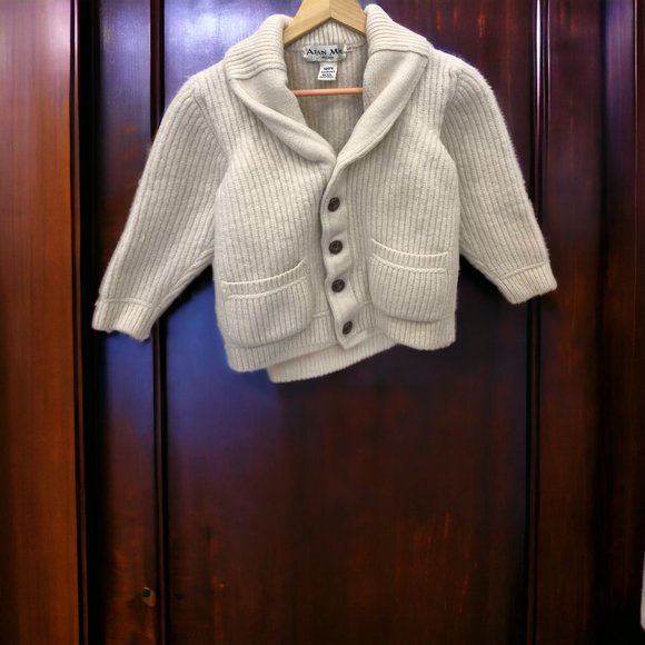 Aran Mor Ireland Button Up Wool Sweater 100% Merino Wool Children's Large - Picture 2 of 10